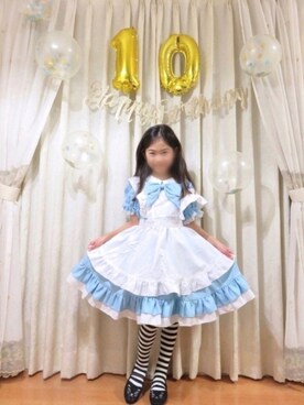 Catherine Cottage キャサリンコテージ の 水色アリス エプロンドレスセット ワンピース エプロン カチューシャ ワンピース Wear