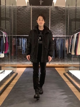 「HYSTERIC GLAMOUR（ヒステリックグラマー）のアイテム（マウンテンパーカー）」を使った、Paulさん（メンズ・175cm）の冬コーディネート