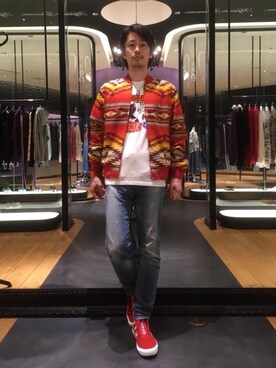 「G-SHOCK」｜「アイテム（ブルゾン）」を使った、Paulさん（メンズ・175cm）の春コーディネート