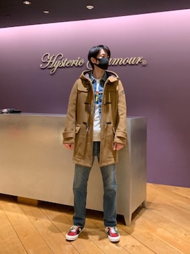 「HYSTERIC GLAMOUR（ヒステリックグラマー）のアイテム（ダッフルコート）」を使った、Paulさん（メンズ・175cm）の秋コーディネート