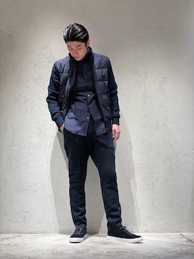 「HERNO（ヘルノ）のアイテム」を使った、ESTNATION MENSさん（メンズ・177cm）の秋コーディネート