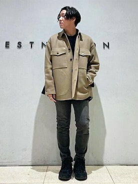「RED CARD TOKYO（レッドカード）のアイテム」を使った、ESTNATION MENSさん（メンズ・176cm）の秋コーディネート