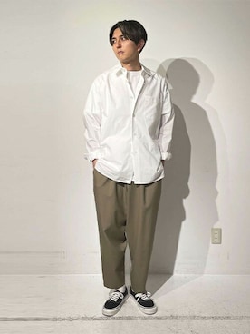 「COLUMN（コラム）のアイテム（パンツ）」を使った、ESTNATION MENSさん（メンズ・175cm）の冬コーディネート