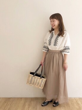 「techichi terrace」｜𝕊𝔸𝔼さん（レディース・153cm）の春コーディネート