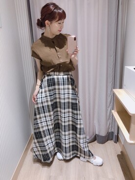 「techichi terrace」｜𝕊𝔸𝔼さん（レディース・153cm）の夏コーディネート