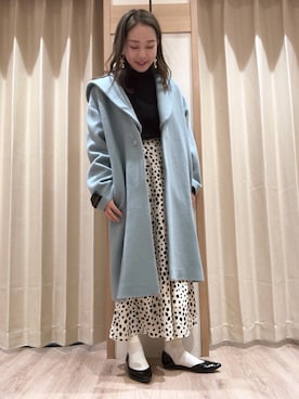 「ダルメシアン柄」｜「アイテム（その他アウター）」を使った、𝕊𝔸𝔼さん（レディース・153cm）の秋コーディネート
