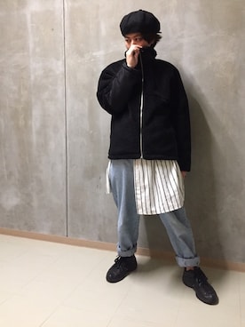 「Confirm（コンファーム）のアイテム（ブルゾン）」を使った、コンファーム・イルズ 京都五条さん（メンズ・175cm）の秋コーディネート