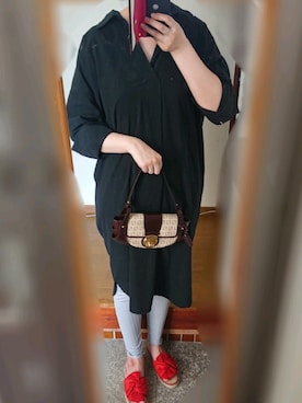「アイテム（シャツワンピース）」を使った、ManaTiさん（レディース・167cm・20代）の夏コーディネート