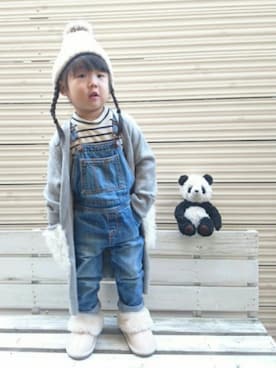 「Re:make（リメイク）のアイテム」を使った、＊momochan＊さん（キッズ・90cm）の秋コーディネート