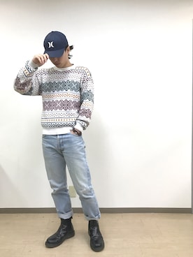 「ドラフトリーバイス」｜「アイテム（キャップ）」を使った、seiさん（メンズ・171cm）の冬コーディネート