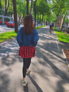 「アイテム（アンサンブル、レッド系）」を使った、JO.sèphine💋さん（レディース・164cm）の秋コーディネート