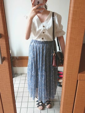 「コットンレース」｜ayaharuさん（レディース・157cm）の夏コーディネート