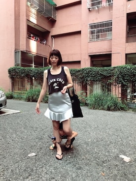 「PULL&BEAR（プルアンドベア）のアイテム（キャミソール）」を使った、yifan3388さん（レディース・170cm）の夏コーディネート