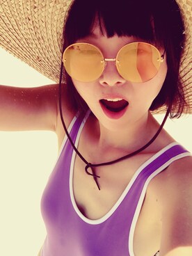 「Le Specs（-）のアイテム」を使った、yifan3388さん（レディース・170cm）の夏コーディネート