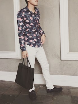 「DOLCE&GABBANA（ドルチェアンドガッバーナ）のアイテム（モカシン/デッキシューズ）」を使った、JAYさん（メンズ・178cm）の秋コーディネート