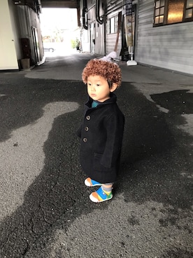 「1歳児」｜まにさん（レディース・162cm）の冬コーディネート