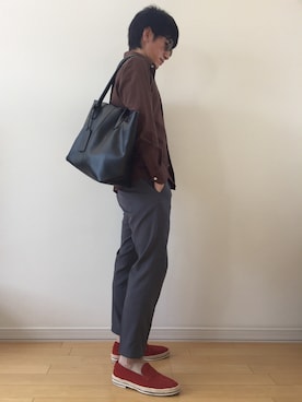 「ブラウン×グレー」｜ＮＡ☺︎さん（メンズ・168cm）の秋コーディネート