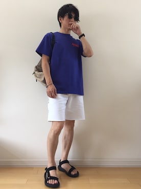 「RVCA（ルーカ）のアイテム（パンツ）」を使った、ＮＡ☺︎さん（メンズ・168cm）の夏コーディネート