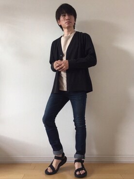 カーディガン ボレロを使った エアリズム のメンズ人気ファッションコーディネート Wear