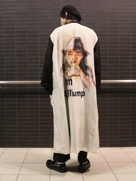 「Yohji Yamamoto POUR HOMME（ヨウジヤマモトプールオム）のアイテム（ジャケット/アウター）」を使った、イリザワさん（メンズ・170cm）の春コーディネート