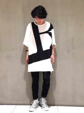 「ELEY KISHIMOTO（イーリーキシモト）のアイテム」を使った、イリザワさん（メンズ・170cm）の夏コーディネート