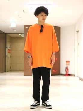 「lot holon（ロットホロン）のアイテム（その他パンツ）」を使った、イリザワさん（メンズ・170cm）の夏コーディネート