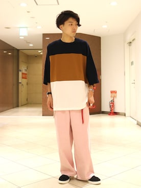 「KOMONO.（コモノ）のアイテム」を使った、イリザワさん（メンズ・170cm）の夏コーディネート