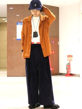 「lot holon（ロットホロン）のアイテム（パンツ）」を使った、イリザワさん（メンズ・170cm）の夏コーディネート