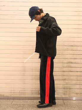 「Lui's（ルイス）のアイテム（キャップ）」を使った、イリザワさん（メンズ・170cm）の夏コーディネート