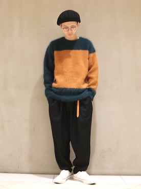 「CPH（シーピーエイチ）のアイテム（ハンチング/ベレー帽）」を使った、イリザワさん（メンズ・170cm）の秋コーディネート