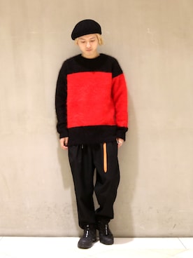 「Lui's（ルイス）のアイテム（ハンチング/ベレー帽）」を使った、イリザワさん（メンズ・170cm）の秋コーディネート