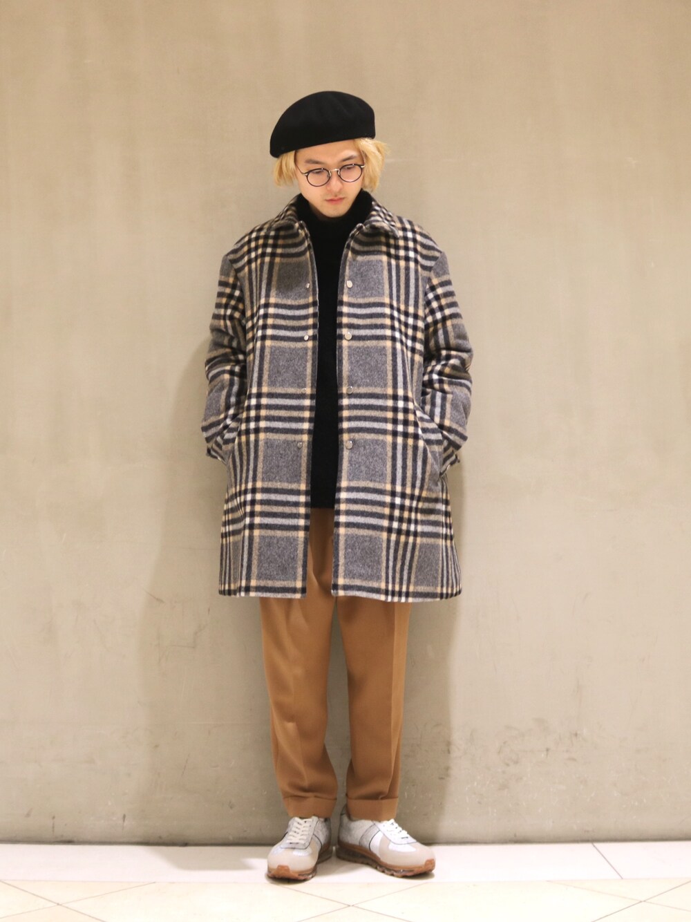 lui's ルイス タータンチェックロングコート Lui's（ルイス）の「タータンチェックロングコート（ステンカラー