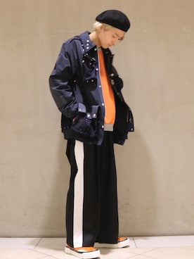 「JULIEN DAVID（ジュリエンデビッド）のアイテム（ジャケット/アウター）」を使った、イリザワさん（メンズ・170cm）の冬コーディネート