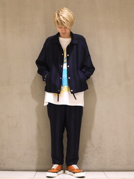「JULIEN DAVID（ジュリエンデビッド）のアイテム」を使った、イリザワさん（メンズ・170cm）の冬コーディネート