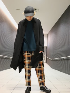 「Lui's（ルイス）のアイテム（スリッポン）」を使った、イリザワさん（メンズ・170cm）の秋コーディネート