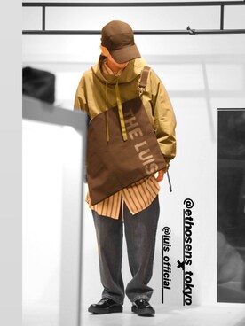 「lot holon（ロットホロン）のアイテム」を使った、イリザワさん（メンズ・170cm）の冬コーディネート