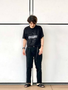 「OLD PARK（オールドパーク）のアイテム」を使った、イリザワさん（メンズ・170cm）の夏コーディネート