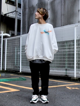 「DAIRIKU（ダイリク）のアイテム（スウェット）」を使った、イリザワさん（メンズ・170cm）の夏コーディネート