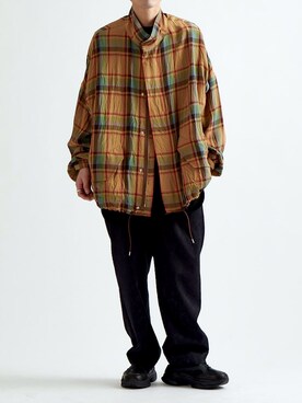 「lot holon（ロットホロン）のアイテム（ブルゾン）」を使った、イリザワさん（メンズ・170cm）の冬コーディネート
