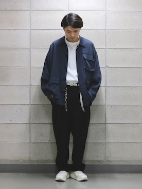 「Lui's（ルイス）のアイテム（カバーオール）」を使った、イリザワさん（メンズ・170cm）の春コーディネート