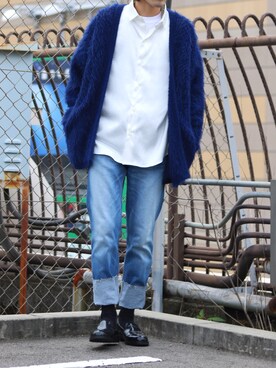 「ニットカーディガン」｜イリザワさん（メンズ・168cm・20代）の秋コーディネート