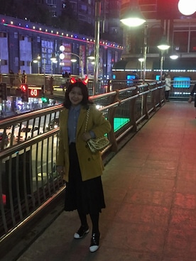 「PRADA（プラダ）のアイテム（スカート）」を使った、冉さん（レディース・155cm）の冬コーディネート