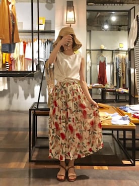 「国潮」｜「アイテム（その他）」を使った、QUEEN SHOPさん（レディース・163cm）の夏コーディネート