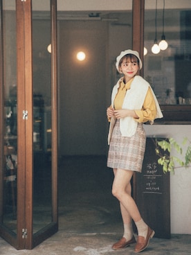 「yellow」｜QUEEN SHOPさん（レディース・160cm）の秋コーディネート