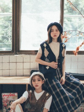 「QUEEN SHOP（クイーンショップ）のアイテム」を使った、QUEEN SHOPさん（レディース・162cm）の秋コーディネート