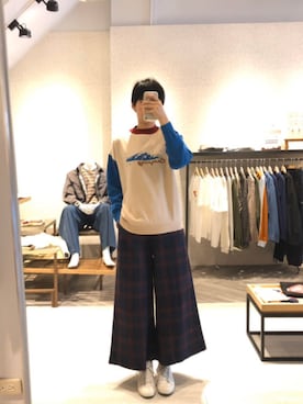 「拼接」｜QUEEN SHOPさん（レディース・160cm）の秋コーディネート