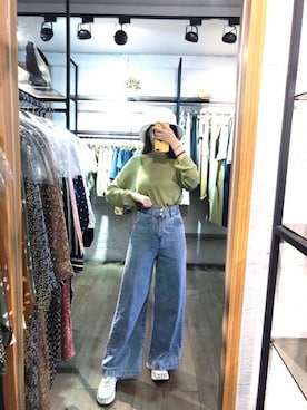 「green」｜QUEEN SHOPさん（レディース・160cm）の春コーディネート