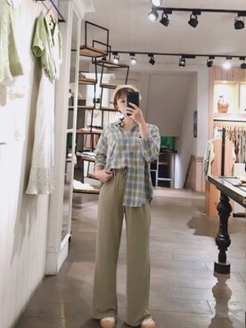 「green」｜QUEEN SHOPさん（レディース・155cm）の夏コーディネート