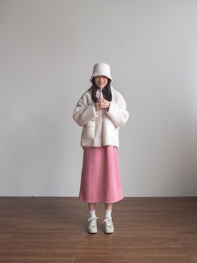 「QUEEN SHOP（クイーンショップ）のアイテム（帽子）」を使った、QUEEN SHOPさん（レディース・156cm）の冬コーディネート