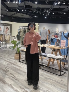「通勤穿搭」｜「アイテム（帽子）」を使った、QUEEN SHOPさん（レディース・160cm）の春コーディネート